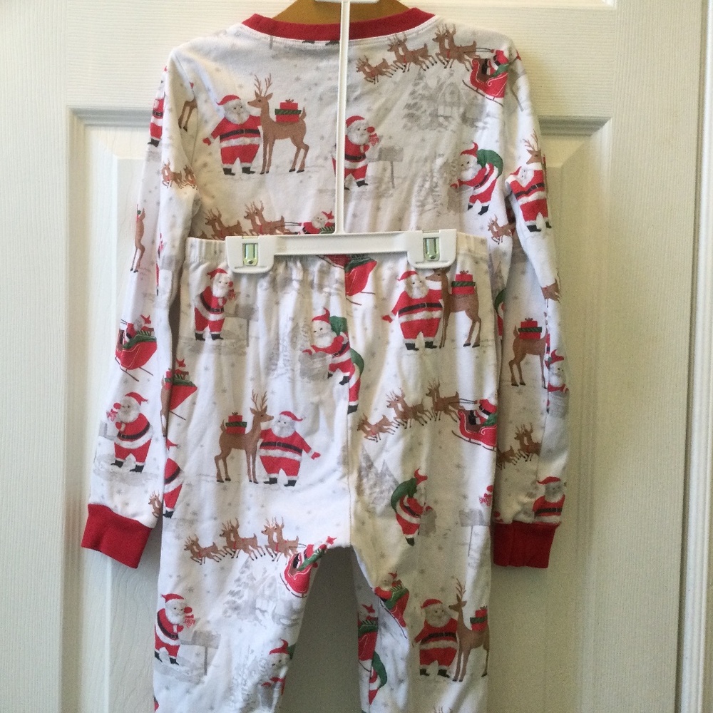 Heritage Santa Organic Cotton Kid Pajama Set Size 10 Unisex - Picture 9 of 9